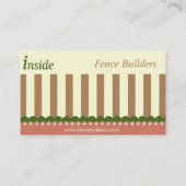 Brown Simple Fence Builder Contractor Visitenkarte (Vorderseite)