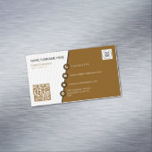 Brown Simple formale QR-Code Magnetische Visitenkarte (Beispiel)