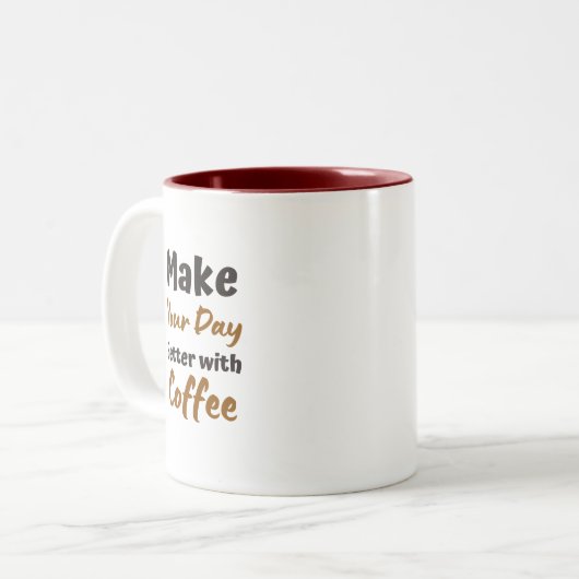 Brown Simple Illustration Coffee Tasse (Vorderseite Links)