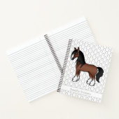 Brown Sinti und Roma Vanner Clydesdale Horse & Tex Notizblock (Innenseite)