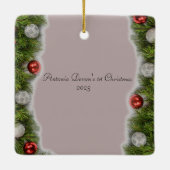 Brown Skin Baby Angel Keramikornament (Rückseite)