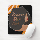 Brown Skin Girl Mousepad (Mit Mouse)