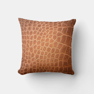 Brown skin leather texture use for background kissen