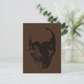 Brown Skull Postkarte (Stehend Vorderseite)