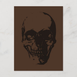 Brown Skull Postkarte
