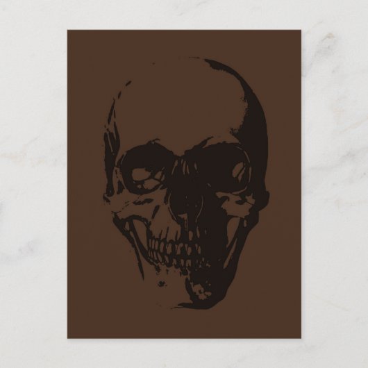 Brown Skull Postkarte (Vorderseite)