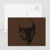Brown Skull Postkarte (Vorne/Hinten)