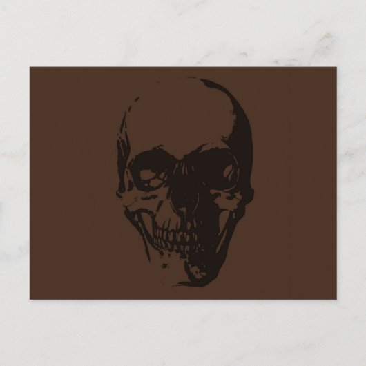 Brown Skull Postkarte (Vorderseite)