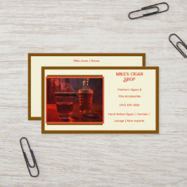 Brown Smoke Cigar Shop Business Card Visitenkarte