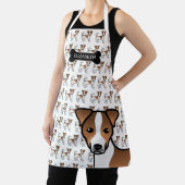 Brown Smooth Coat Jack Russell Terrier & Name Schürze (InSitu)