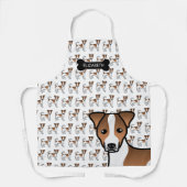 Brown Smooth Coat Jack Russell Terrier & Name Schürze (Vorderseite)