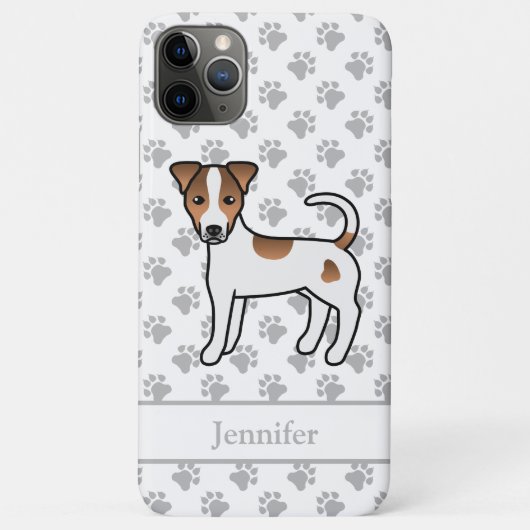 Brown Smooth Coat Parson Russell Terrier & Name Case-Mate iPhone Hülle (Rückseite)