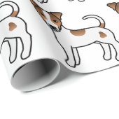 Brown Smooth Coat Parson Russell Terrier Pattern Geschenkpapier (Rolleneckpunkt)
