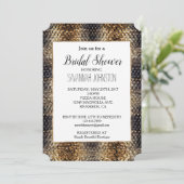 Brown Snake Skin Einladung (Stehend Vorderseite)