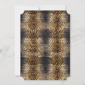 Brown Snake Skin Einladung (Rückseite)