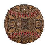 Brown Snake Skin Print Baseball (Rückseite)