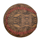Brown Snake Skin Print Baseball (Vorderseite Links)