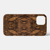 Brown Snake Skin Print Case-Mate iPhone Hülle (Rückseite (Horizontal))