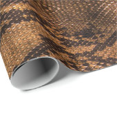 Brown Snake Skin Print Geschenkpapier (Rolleneckpunkt)