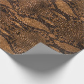 Brown Snake Skin Print Geschenkpapier (Ecke)