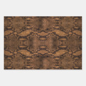 Brown Snake Skin Print Geschenkpapier Set (Vorderseite)