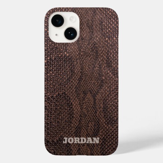 Brown Snakeskin Case-Mate iPhone Case (Rückseite)