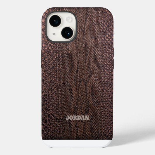 Brown Snakeskin Case-Mate iPhone Case (Rückseite)