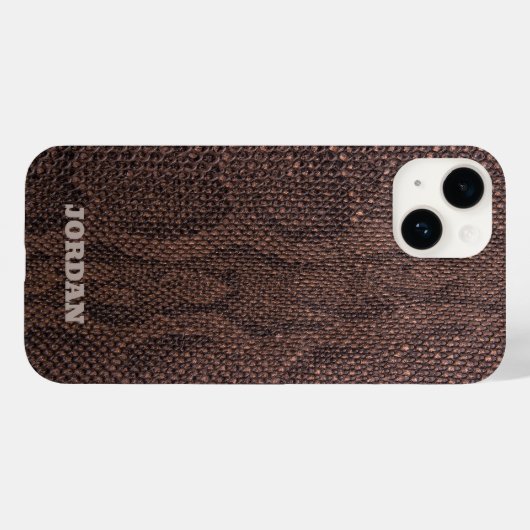 Brown Snakeskin Case-Mate iPhone Case (Rückseite (Horizontal))
