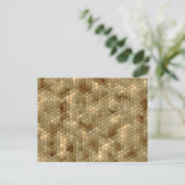 Brown Snakeskin Pattern Postkarte (Stehend Vorderseite)
