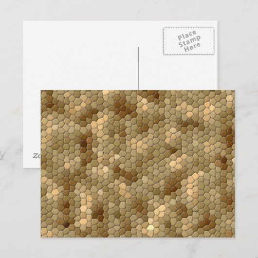 Brown Snakeskin Pattern Postkarte (Vorne/Hinten)