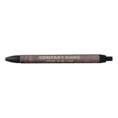 Brown Snakeskin Print Black Ink Pen Kugelschreiber (Vorderseite)