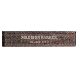 Brown Snakeskin Print Desk Name Plakat Namensplakette