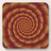 Brown Snakeskin Spiral Getränkeuntersetzer (Vorderseite)