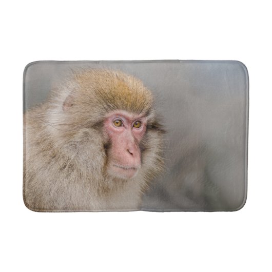 Brown Snow Monkey, japanische Fotografie Badematte (Vorderseite)