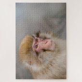 Brown Snow Monkey, japanische Fotografie Puzzle (Vertikal)