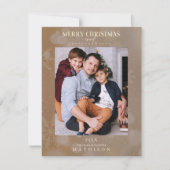 Brown Snowflake Weihnachten Modern Custom Foto (Vorderseite)