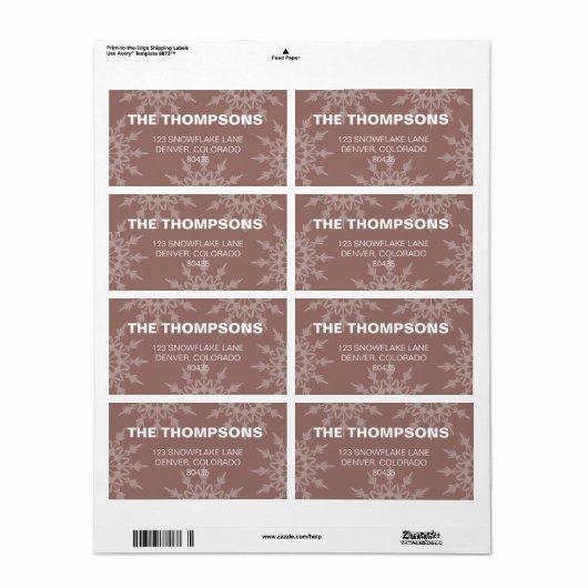 Brown Snowflakes - Urlaubsanschrift (Vorne)