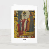 Brown Snowman Feiertagskarte (Rückseite)