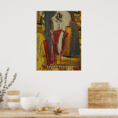 Brown Snowman Poster (Küche)