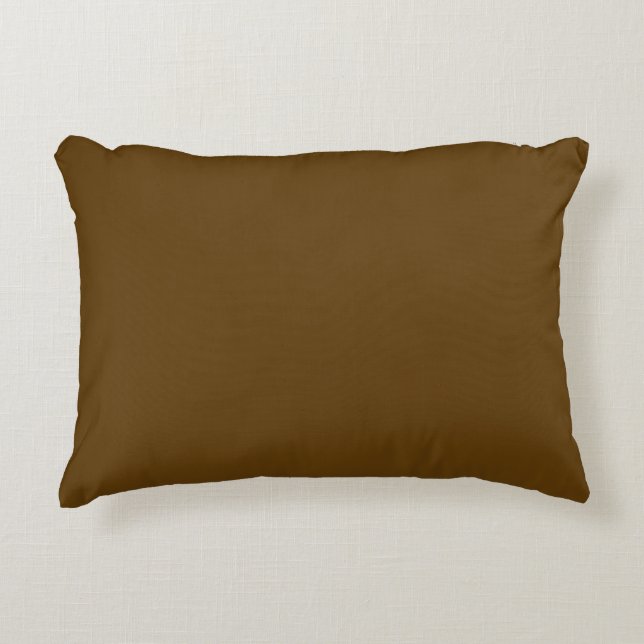 Brown Solid Color, Cushion, Simple, Modern, Netral Dekokissen (Vorderseite)