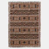 Brown Southwest Design Azteken Muster Decke (Vorderseite Vertikal)