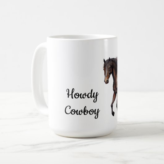 Brown Southwest Horse Kaffeetasse (Vorderseite Links)