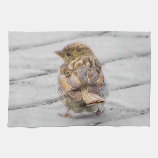 Brown Sparrow Geschirrtuch (Horizontal)