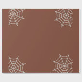 Brown Spiderweb Spooky Holiday Geschenk Geschenkpapier (Flach)