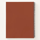 Brown Spiral Notebook - Stilvolle und dauerhafte Z Notizblock (Rückseite)