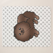 Brown Spitz Niedlich Cartoon Dog & Paws Sherpadecke (Vorderseite (Horizontal))