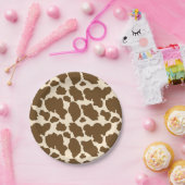 Brown Spots Cow Print Farmer Farm Animals Classy Pappteller (Party)