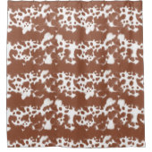 Brown spotted cow hide duschvorhang (Vorderseite)