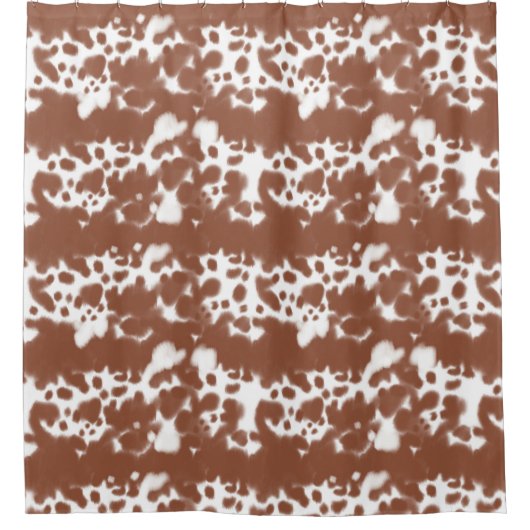 Brown spotted cow hide duschvorhang (Vorderseite)