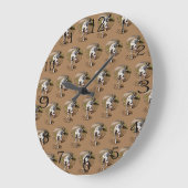 Brown Spotty Dalmatiner, Große Wanduhr (Winkel)